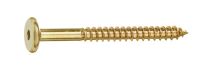 Pan head hex wood screw with hex socket, partially threaded