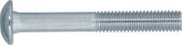 Hex socket round head screw with metric thread, partially threaded