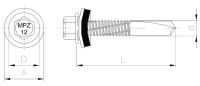 MPZ 12 self-drilling screw (zinc plating)