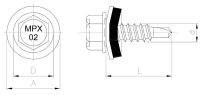 MPX 02 bi-metal self-drilling screw