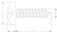 INOX Pan head self-tapping sheet metal screw