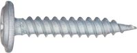 Sheet metal installation screw with washer head